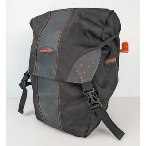 IBERA PakRak Cycling Pannier Bag Black Orange Roll Top Bike Luggage Carrying
